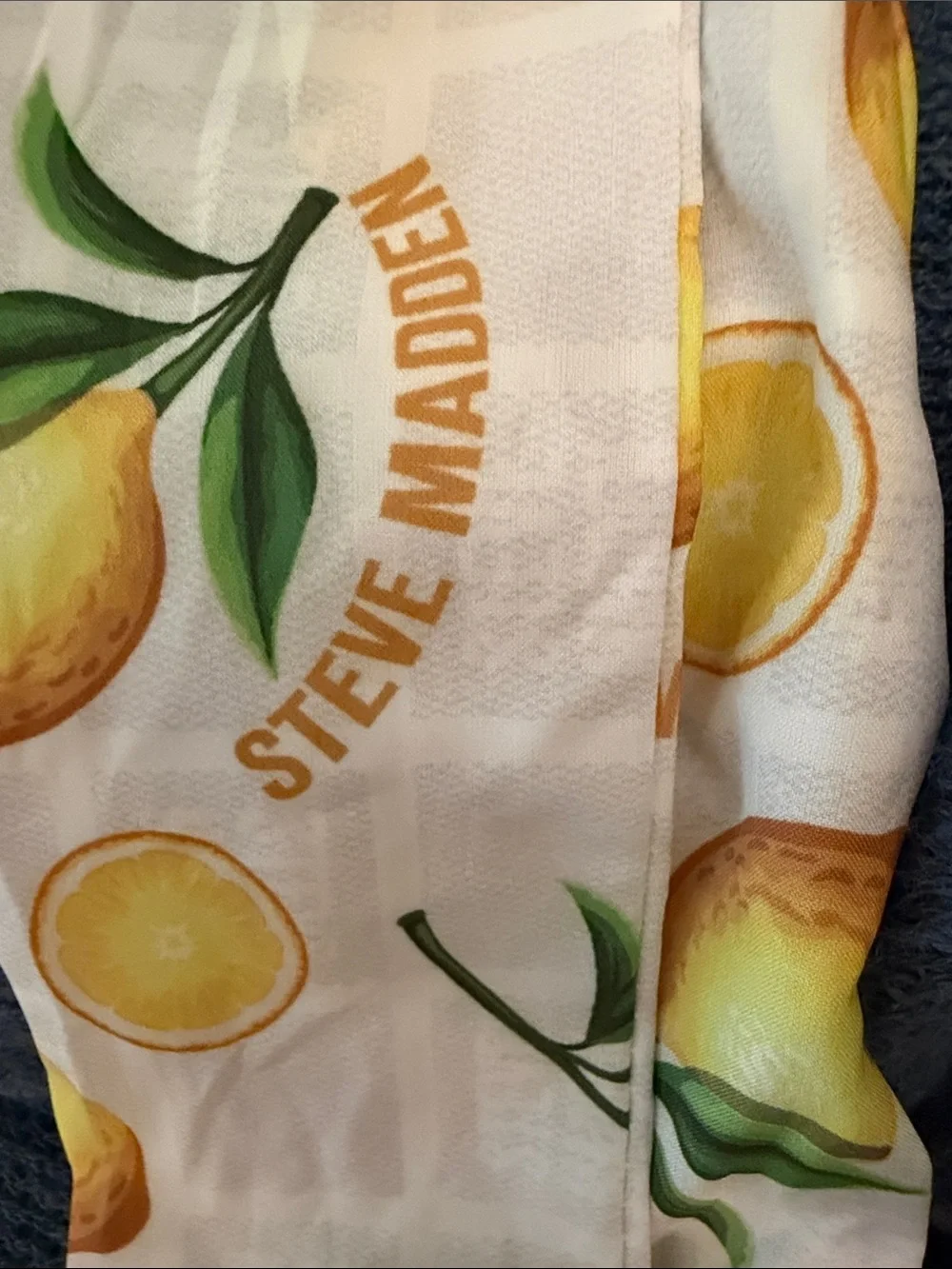 Steve Madden Lemon Twilly Skinny Scarf - Purse Wrap & Hair Tie EUC 🍋 💛🍋💛🍋💛
